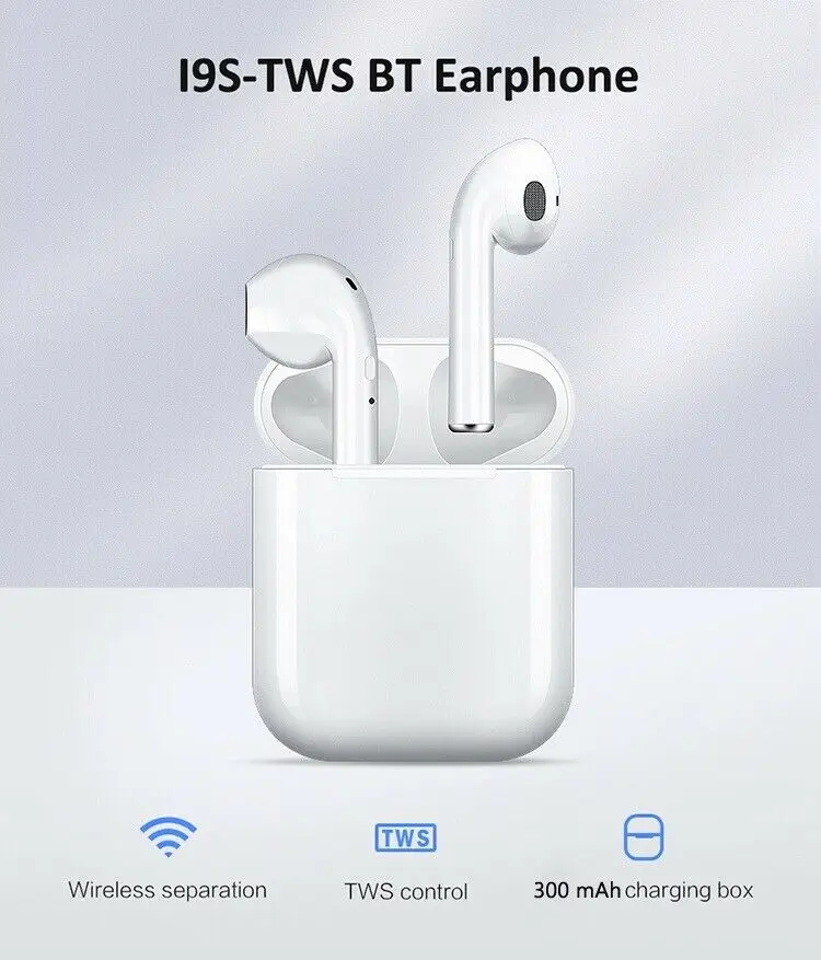 I9s Мини Bluetooth наушники-капельки со стерео HD вызов портативные наушники bluetooth