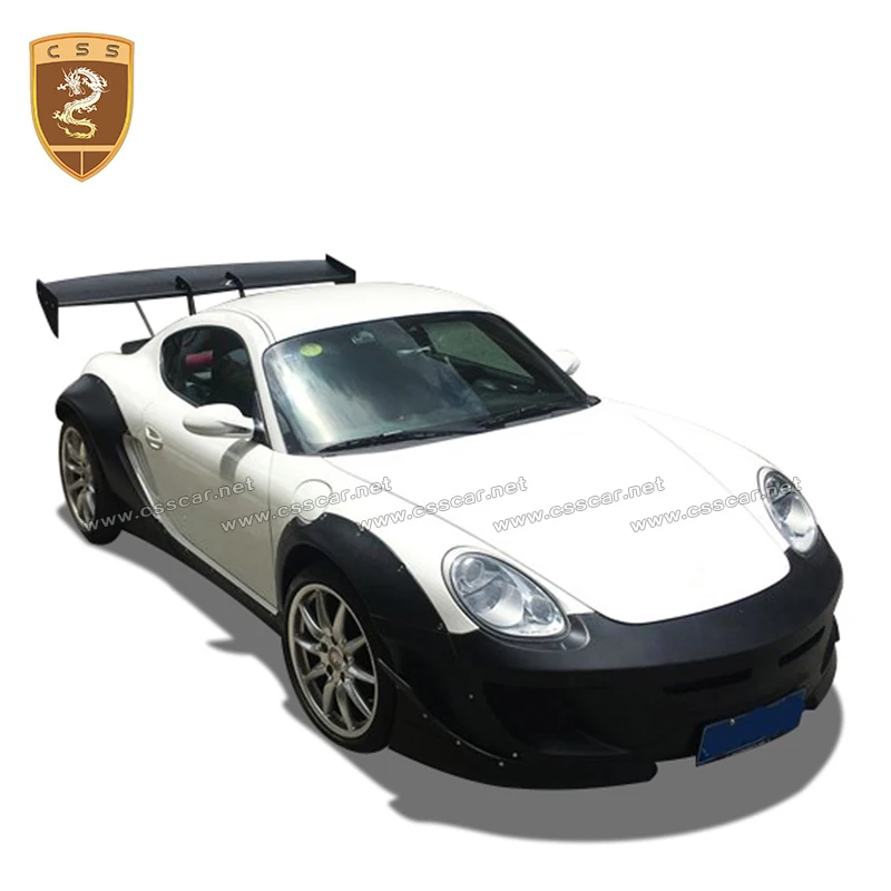 Для 09-12 Porsche 987 cayman FRP передний и задний диффузор боковая юбка спойлер rocket bunny style