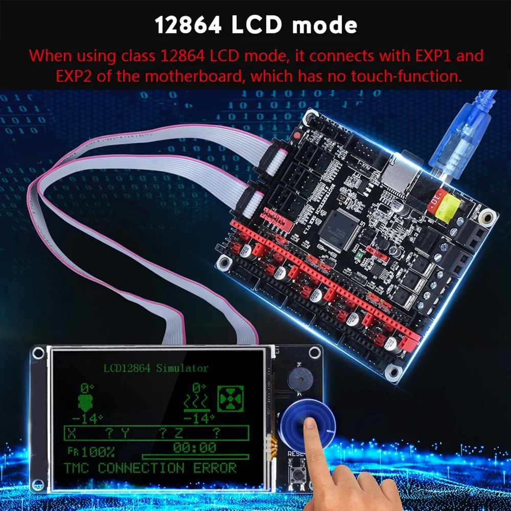 

TFT35 V3.0 TouchScreen Display With Cable 2 Working Modes Compatible 12864LCD Mode WiFi Port 3D Printer Parts Motherboard