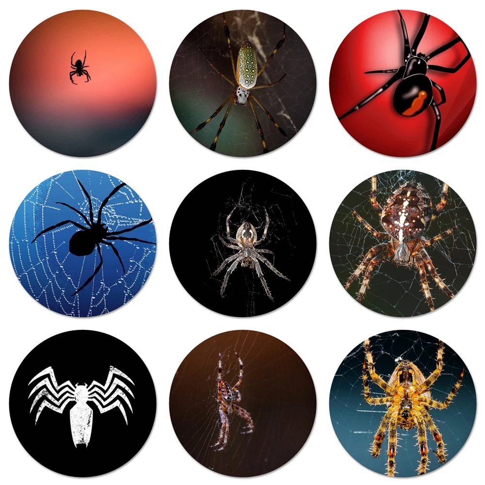 

Значок с ядовитым Пауком, значки, значки для одежды и рюкзака, украшение 58 мм