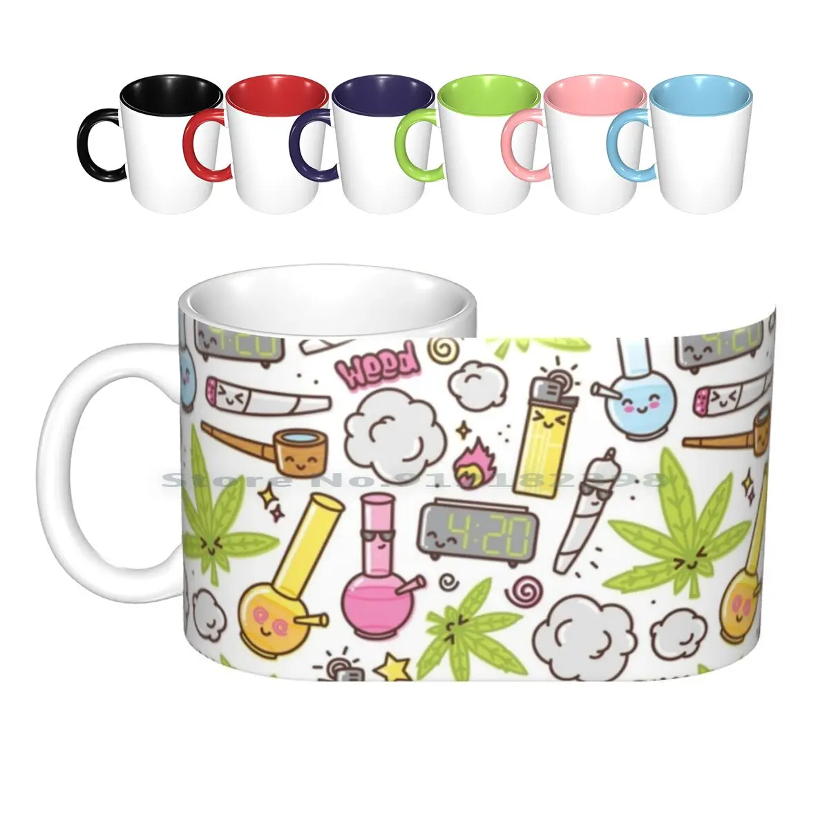 Kawaii/милые керамические кружки с изображением травы кофейные чашки молочного чая