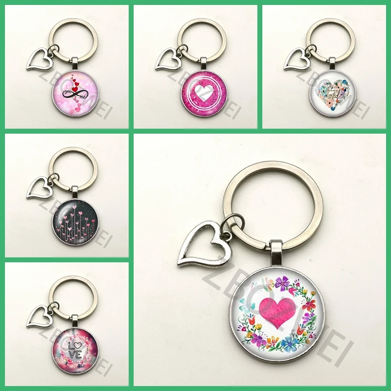 Новый брелок для влюбленных пар подарок на день рождения стеклянный круглый