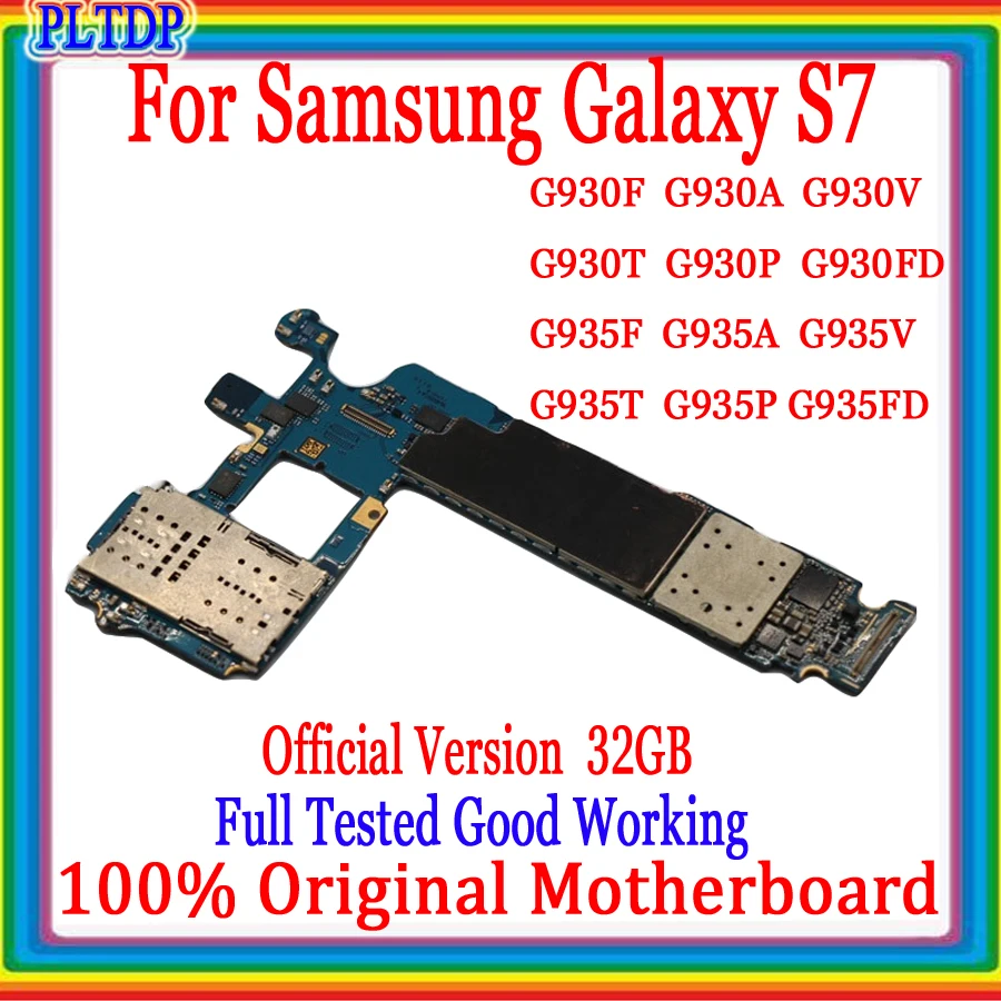 100% оригинальная разблокированная материнская плата для Samsung Galaxy S7 G930F G930V G930FD G935F