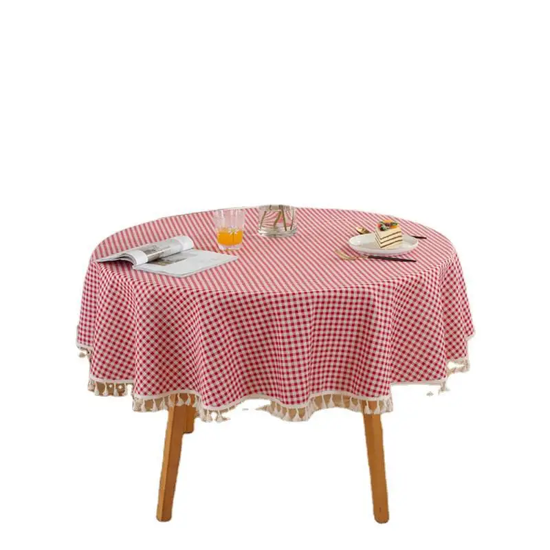 

New Year round tablecloth living room table coffee table table Christmas tablecloth coffee table linen round table dressing tabl