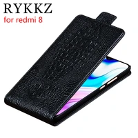 rykkz genuine leather flip up and down case cover for xiaomi mi redmi 8 protective mobile phone stand case leather for redmi 8a