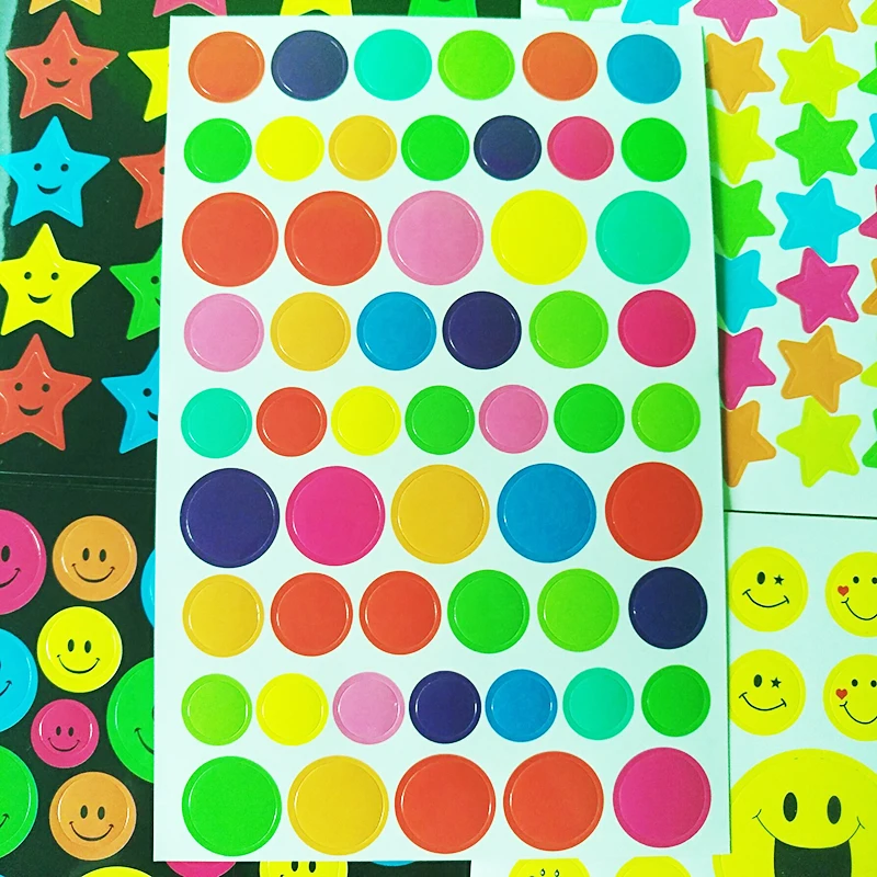 5 шт./лот красочные круглые наклейки для скрапбукинга планировщика записей