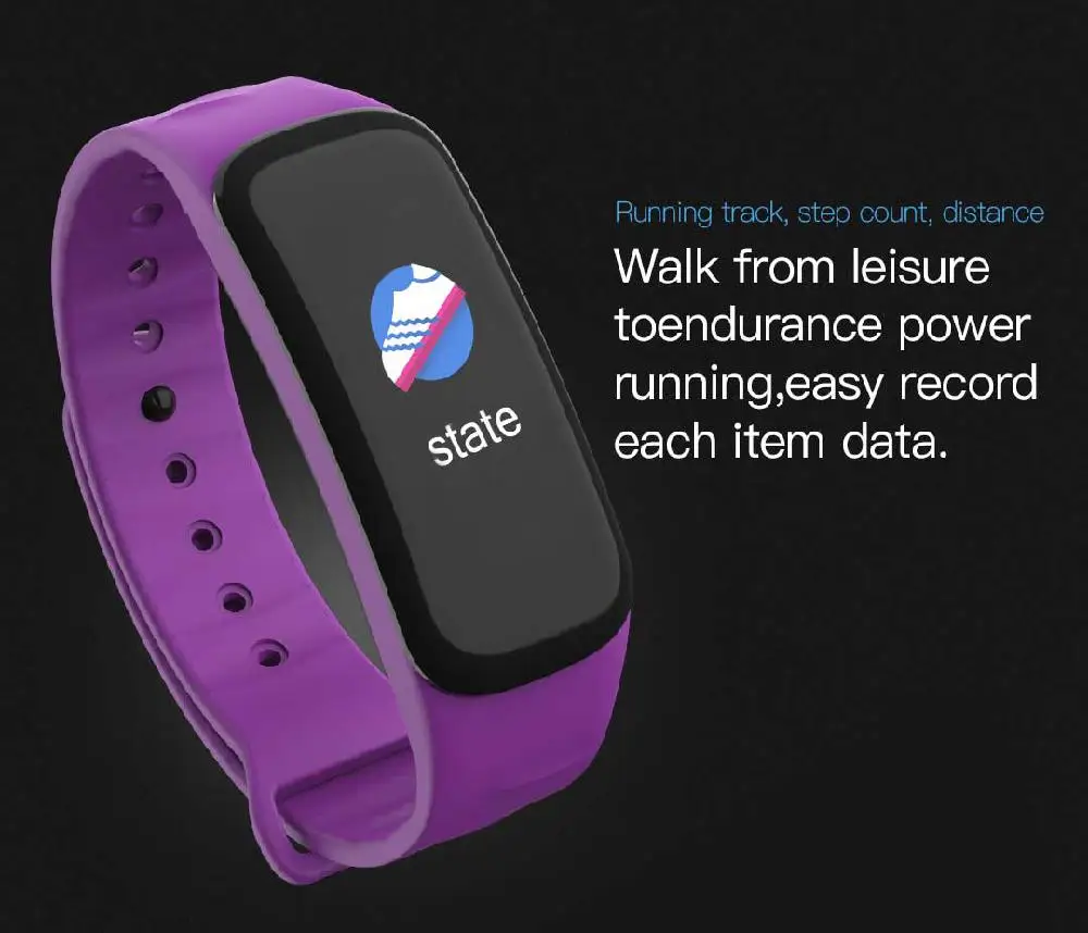 Smart Bracelet Heart Rate Blood Pressure Health Monitor Watch Color Screen Sport Pedometer Smartband Fitness Traker | Электроника