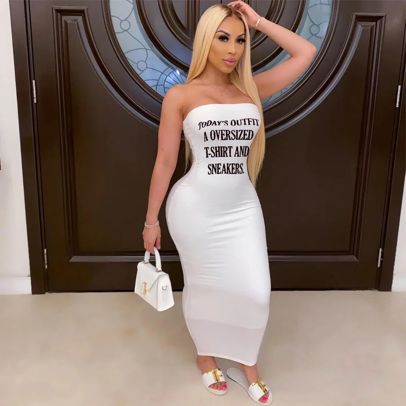 Женское платье с буквенным принтом облегающее футляр средней длины элегантные