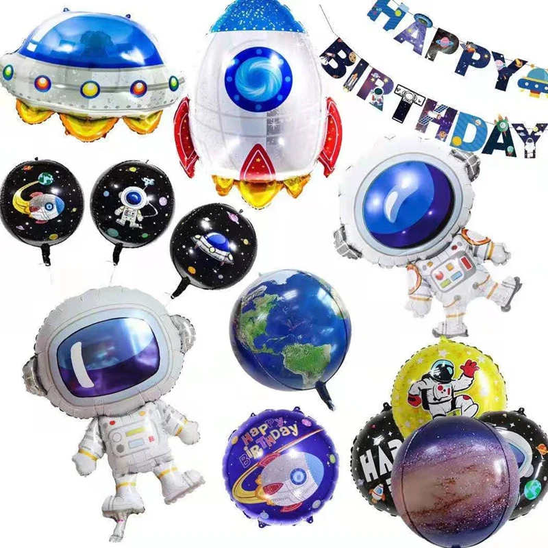 

Spaceman Rocket Aluminum Film Balloon Children's Birthday Party Baby Shower Decoration