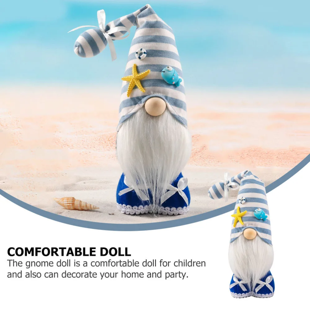 

1Pc Gnome Doll Lovely Beach Rudolph Doll Practical Shop Window Adornment