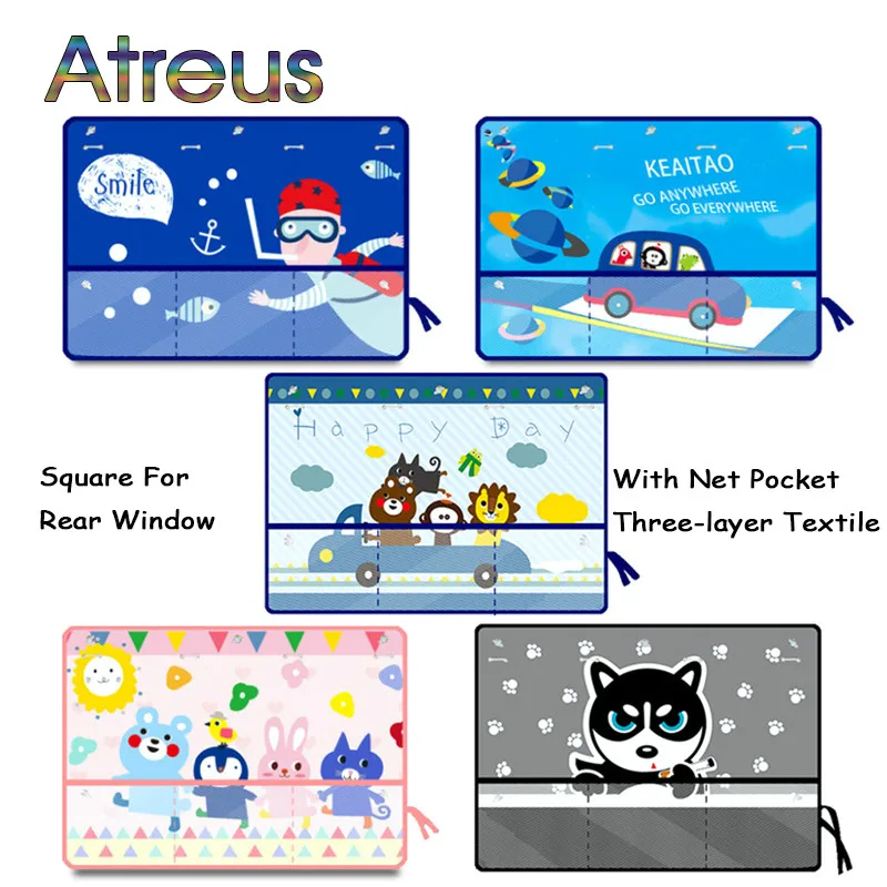 Мультяшные автомобильные солнцезащитные занавески для Mini Cooper Volkswagen VW Polo Passat B7 B8