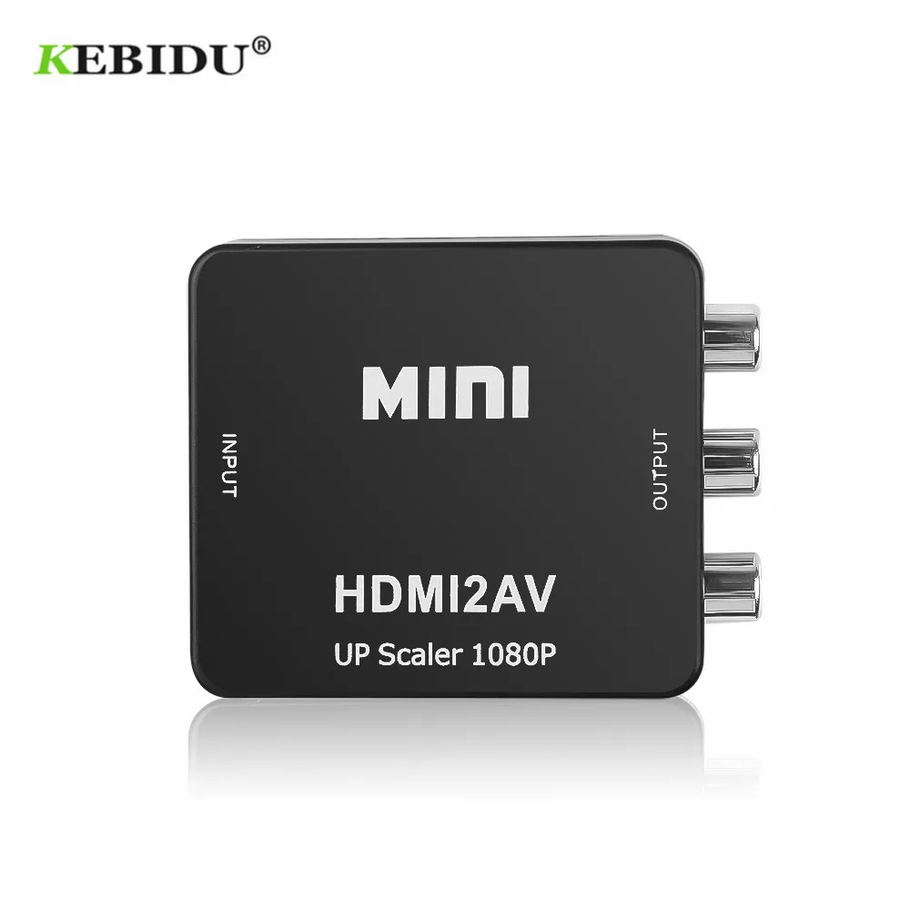 Kebidu скейлер адаптер мини HD видео конвертер коробка HDMI-Совместимость с RCA AV/CVSB L/R