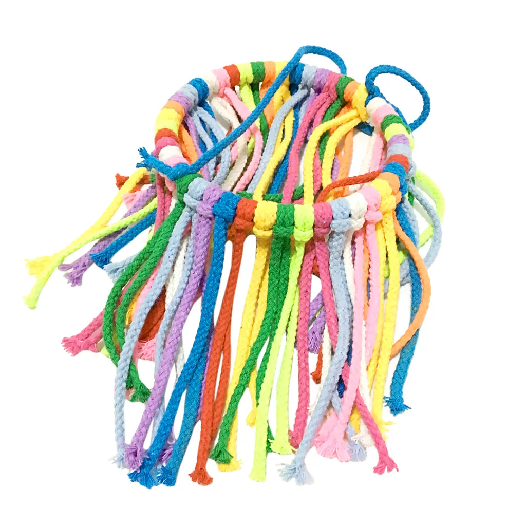 Pet Птица Попугай Игрушка хлопковая Веревка Жевательная укус подвесная клетка