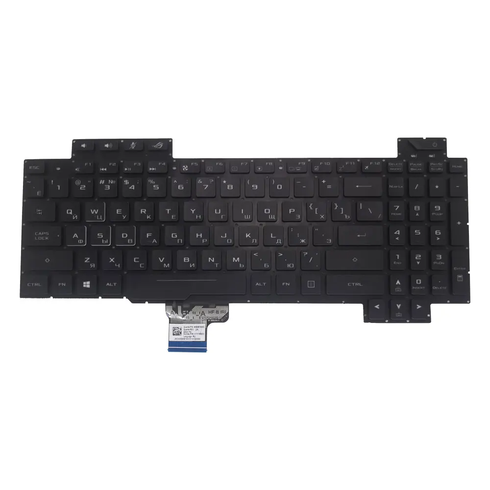 

UK GB RU Russian RGB laptop backlit keyboard pc for Asus ROG GL703 GL703GS GL703GM SW Swiss KR Korean NE WB TI Thai IT Italian
