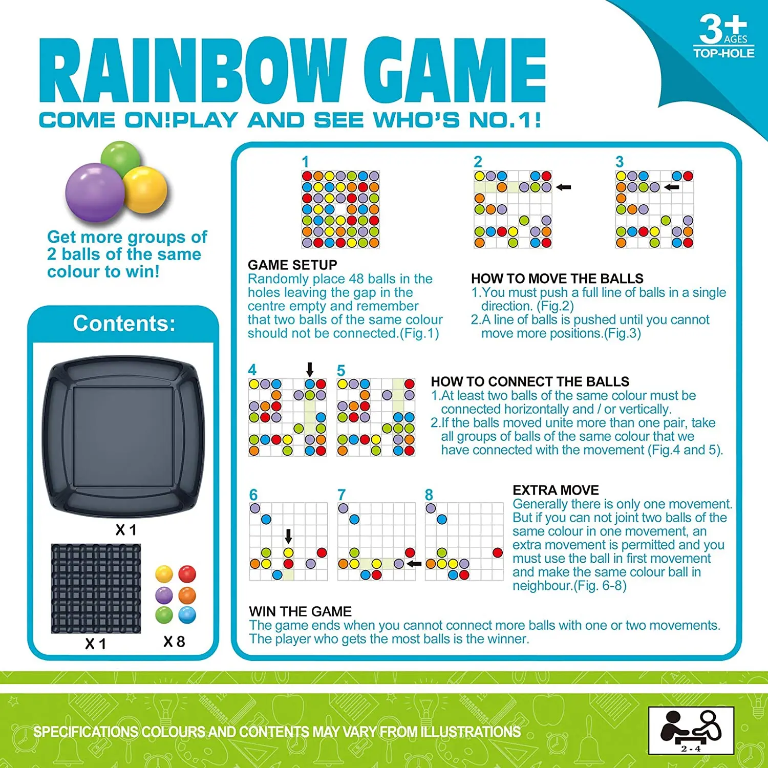 Интерактивный Радужный шарик для родителей и детей игра устранения радуги