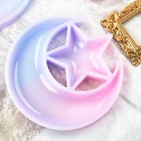 diy moon star jewelry plate epoxy silicone resin mold trinket dish storage box tray mold transparent epoxy resin for crafts new