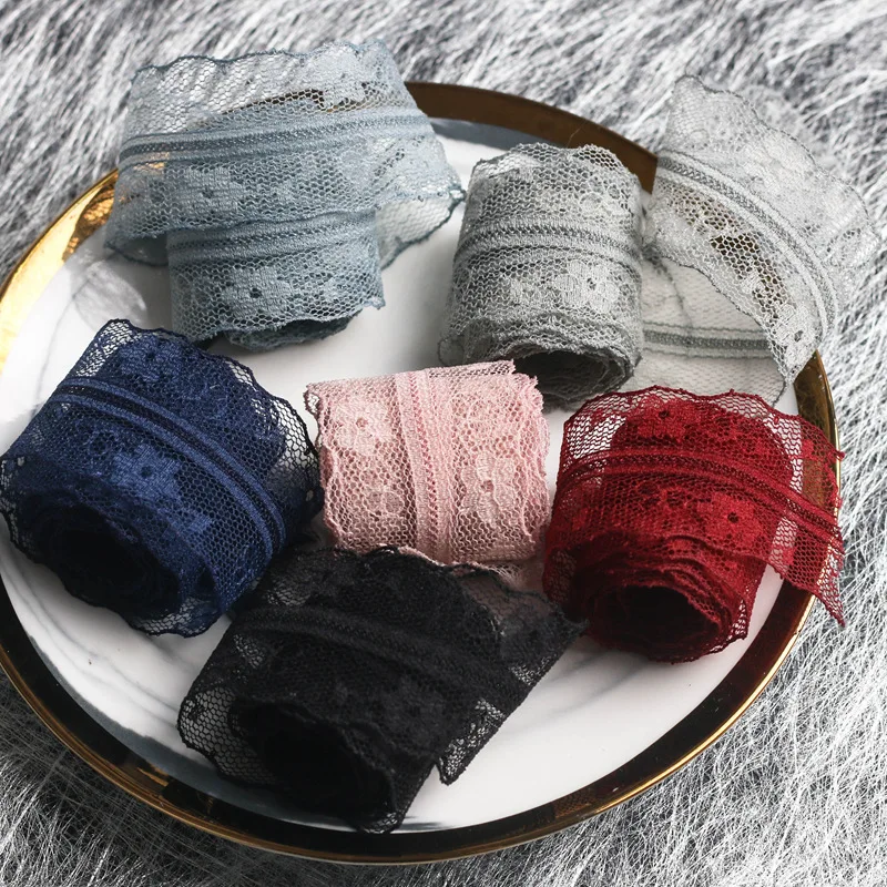 200 ярдов Высококачественная кружевная лента для рукоделия хлопковая вышитая