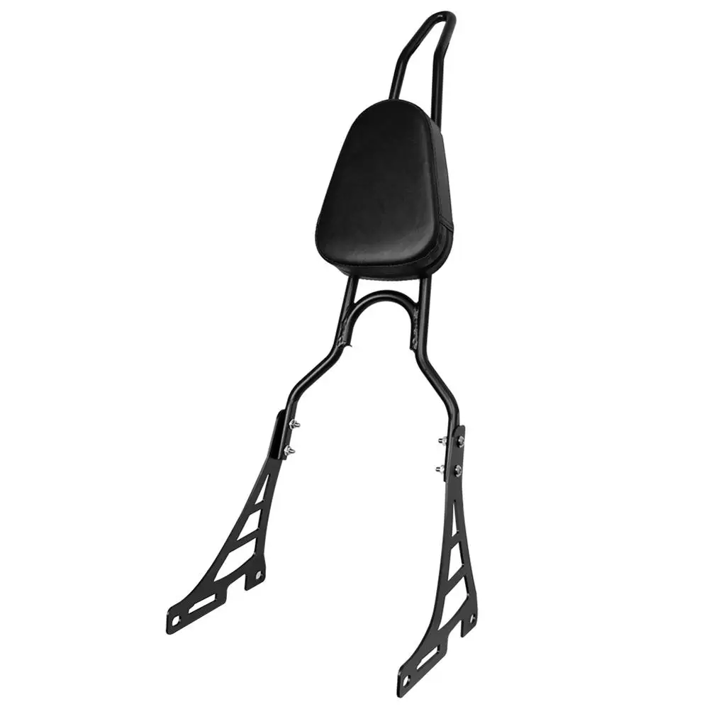 Motorcycle Driver Rider Backrest Rear Passenger Detachable Sissy Bar Mount with Leather Back Rest Seat Pad For Harley Sportster |