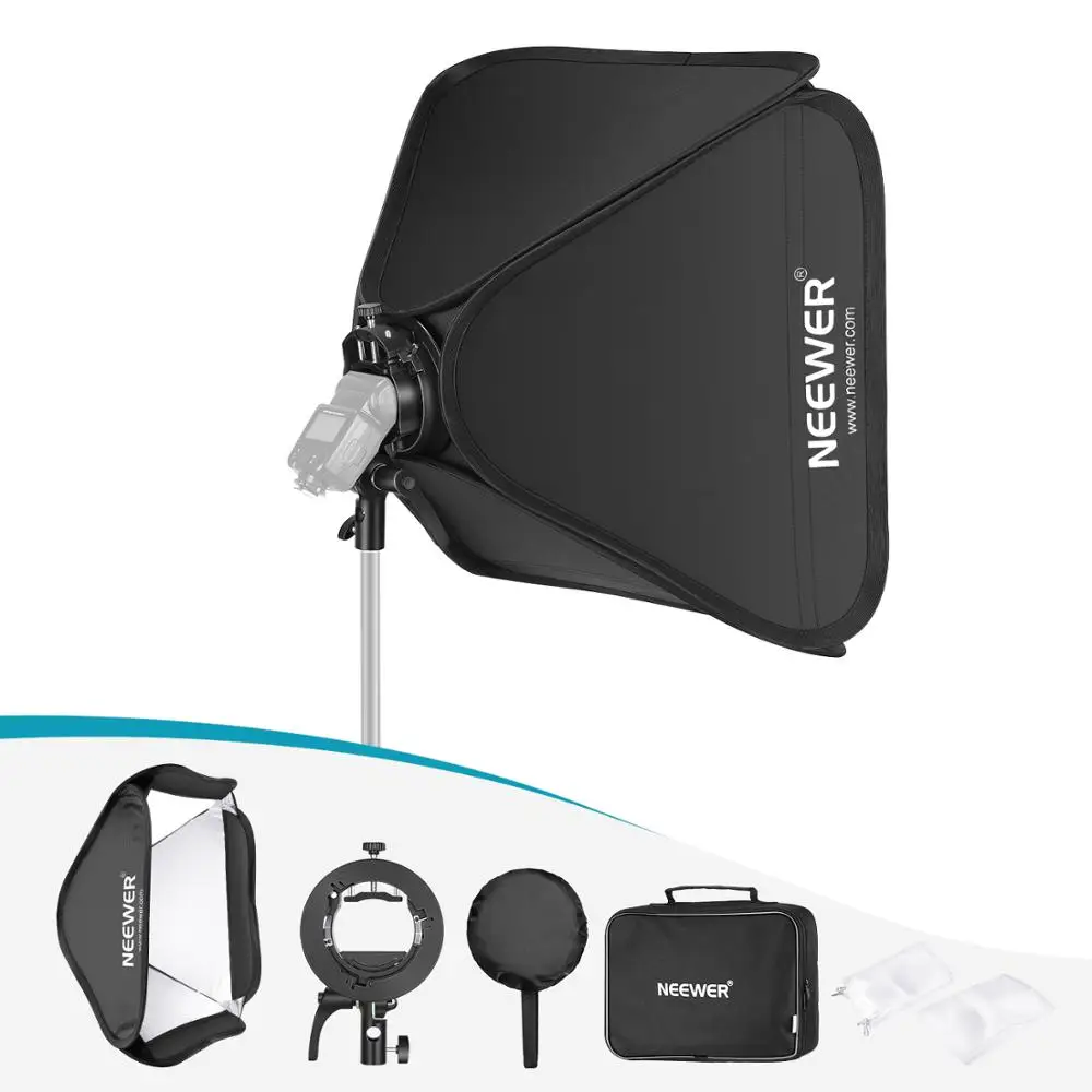 Neewer Bowens Mount soфтbox + фотовспышка кронштейн точное управление наклоном встроенная