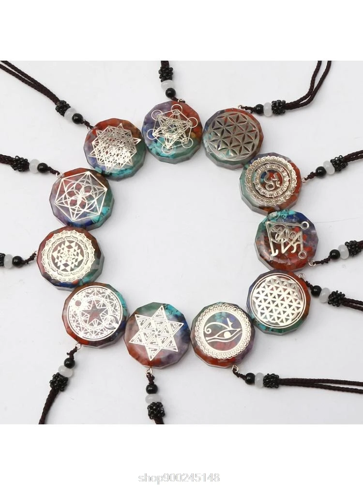 Цепочки и ожерелья Metatron куб Orgonite энергии кулон 7 Чакр Рейки Исцеление с защитой от