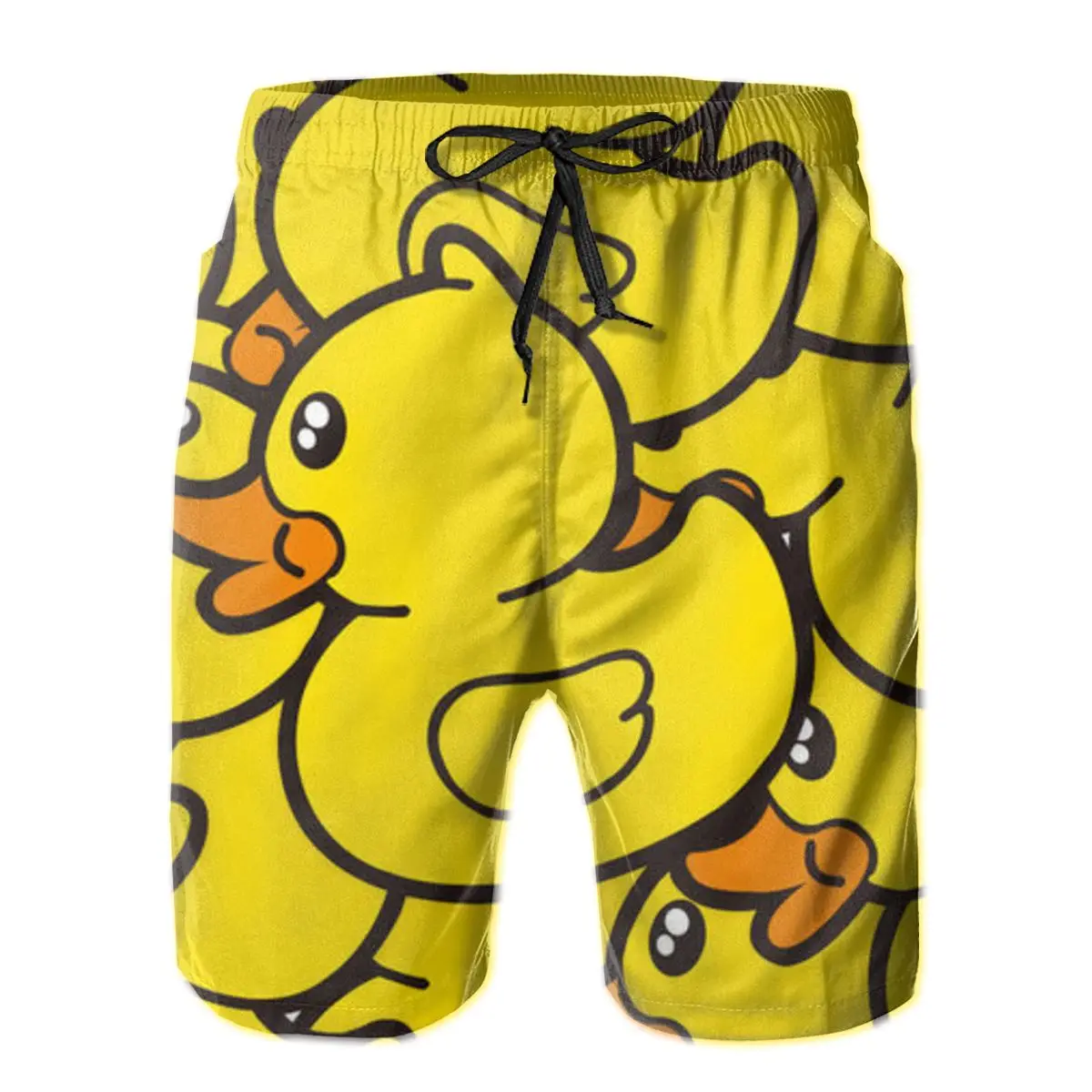 Web Celebrity Cartoon  MenSwimming Short Trunks Cartoon Yellow Duck Summer Swimsuit Swimwear Shorts