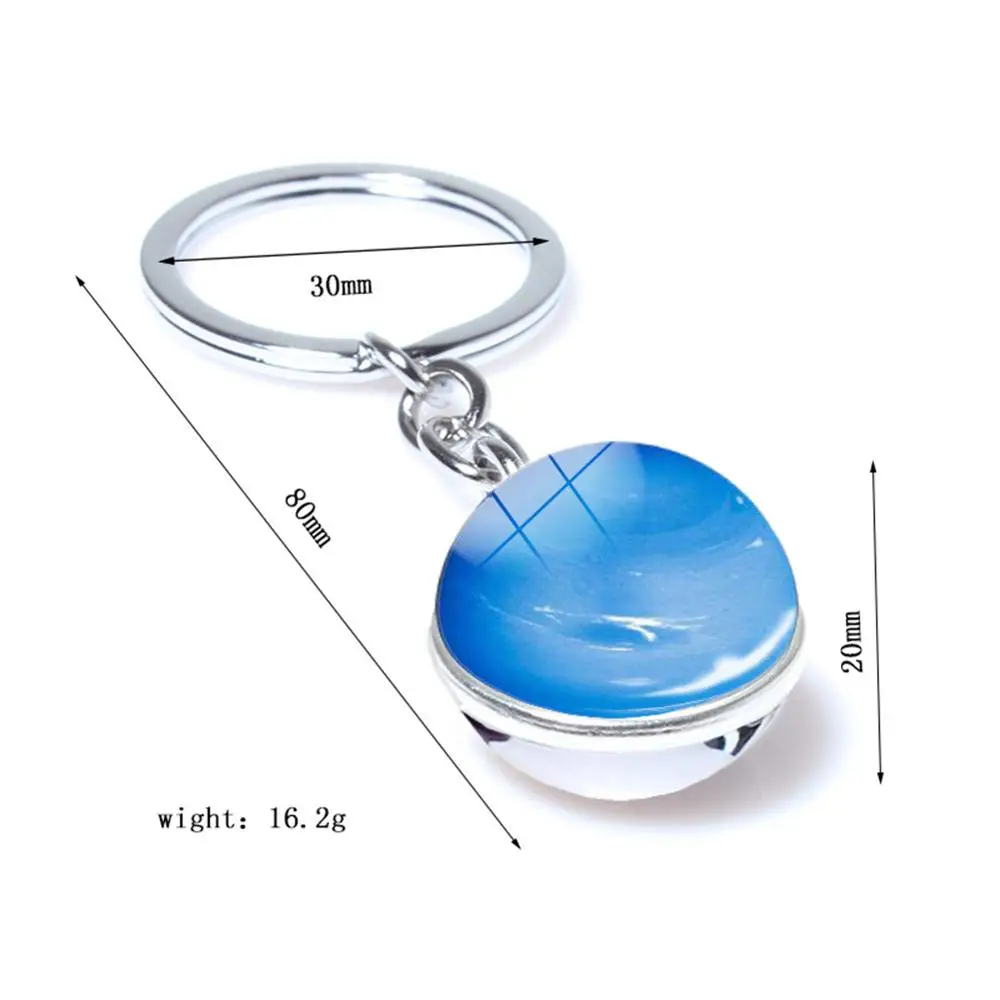 Брелок для ключей с солнечной системой двухсторонний брелок изображением