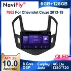 Автомагнитола 2DIN, мультимедийный проигрыватель 6 ГБ + 128 ГБ Android 10 QLED 4G для Chevrolet Cruze J300 J308 2013 2014 2015, GPS-навигация, без dvd