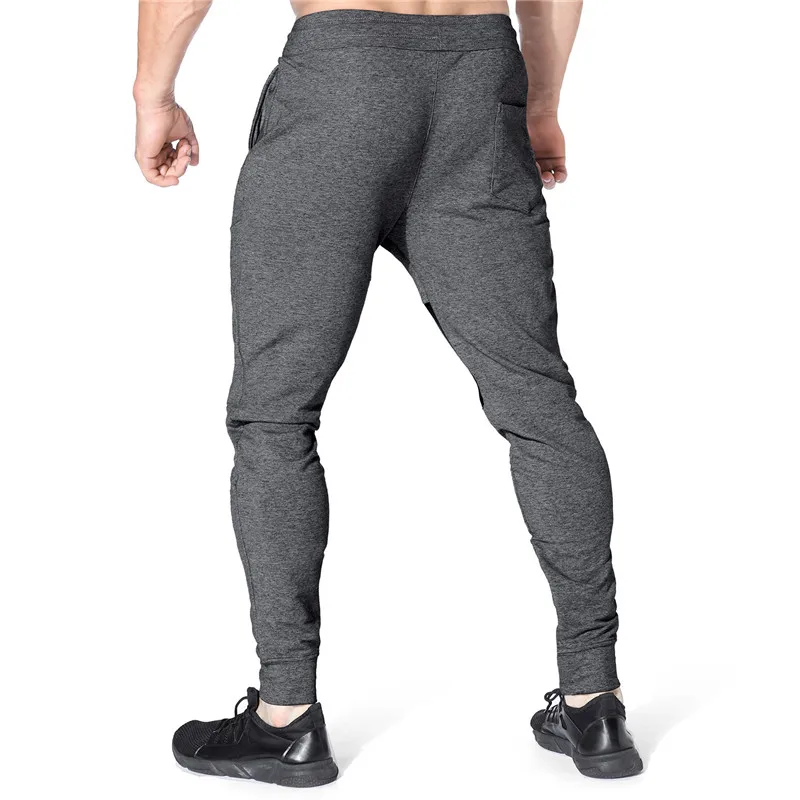 

2021 Jogging Pants Men Running Pants With Zipper Sports Fitness Tights Gym Jogger Bodybuilding Sweatpants Sport Male Trousers