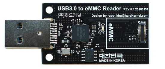USB3.0 памяти на носителе EMMC модуль записи для ODROID-XU4 макетная плата памяти на носителе EMMC с высоким уровнем Скорость кард-ридер