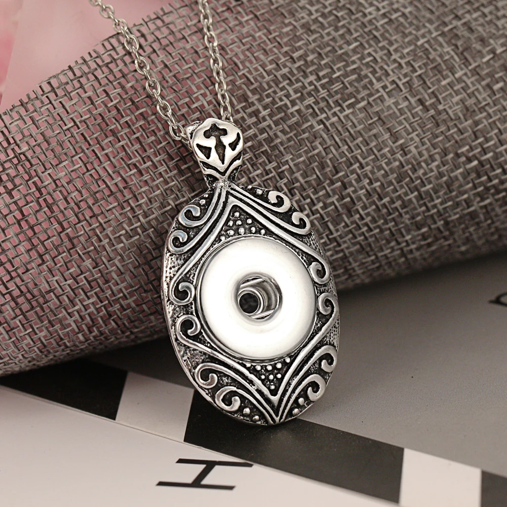 Новые винтажные ювелирные изделия с защелкой металлические кнопки ожерелья 18 мм