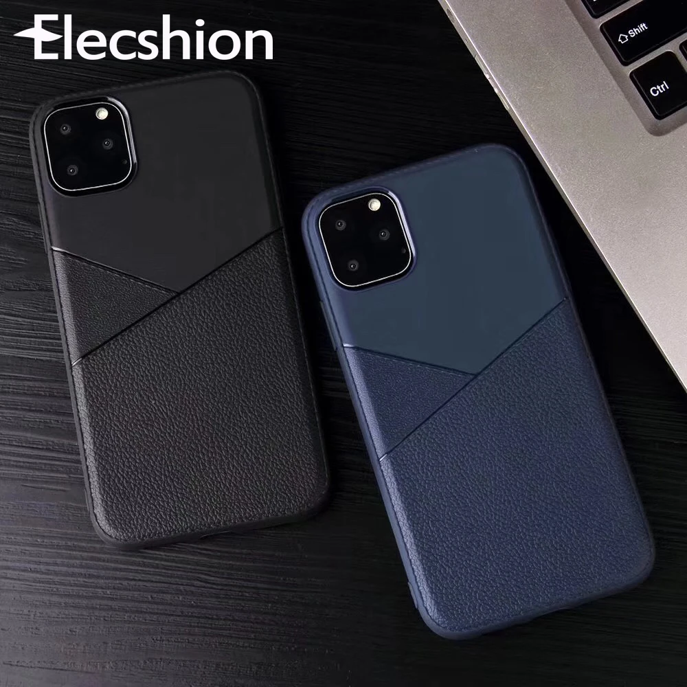 Роскошный кожаный чехол для телефона iPhone 11 Max 6 5 Ультратонкий Мягкий ТПУ Pro Бизнес