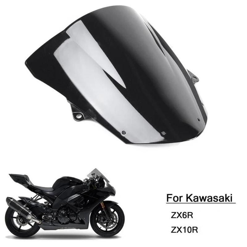 Лобовое стекло мотоцикла WindSn Double Bubble для Kawasaki ZX6R 09 14 ZX10R 08 13| |