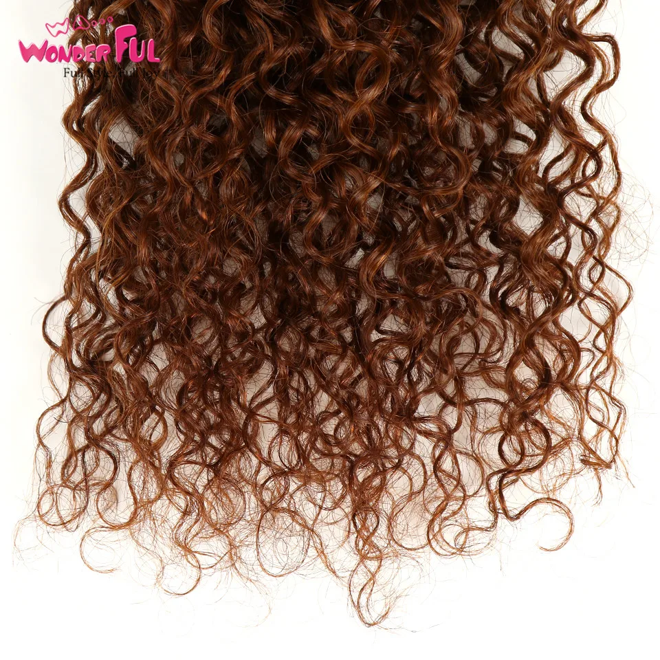 Омбре монгольская причудливая завивка пучки один шт Remy 100% человеческие волосы 2