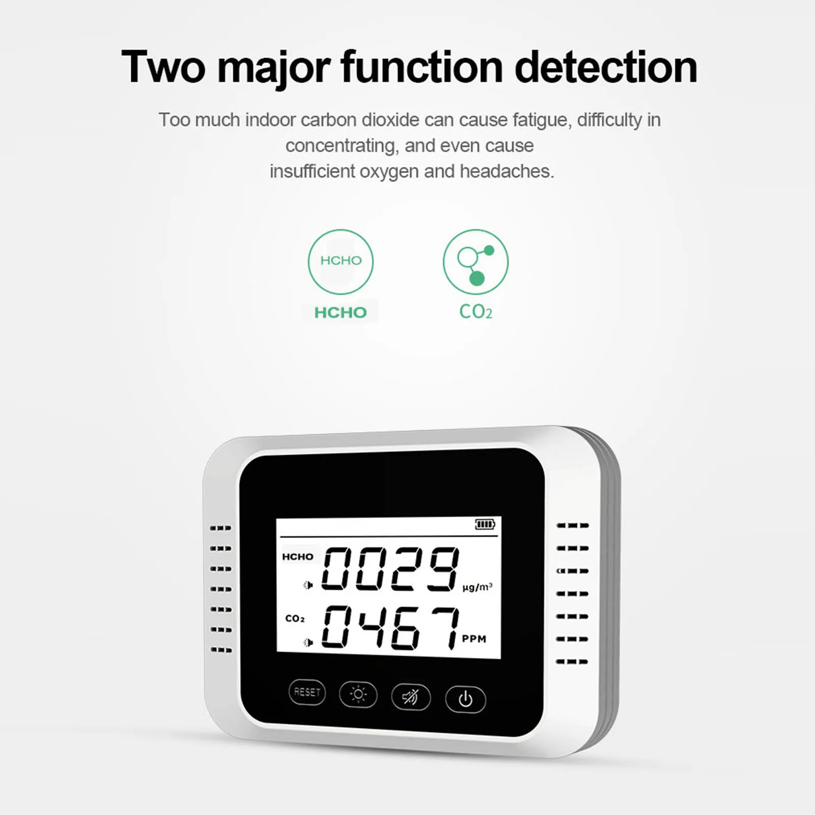 

X7 Wall-mounted Air Quality Detector HCHO CO2 Accurate Monitoring Sound Alarm for Home Office