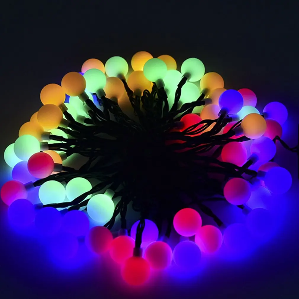 Рождественские огни солнечные световые гирлянды 60Led Открытый Газон садовый