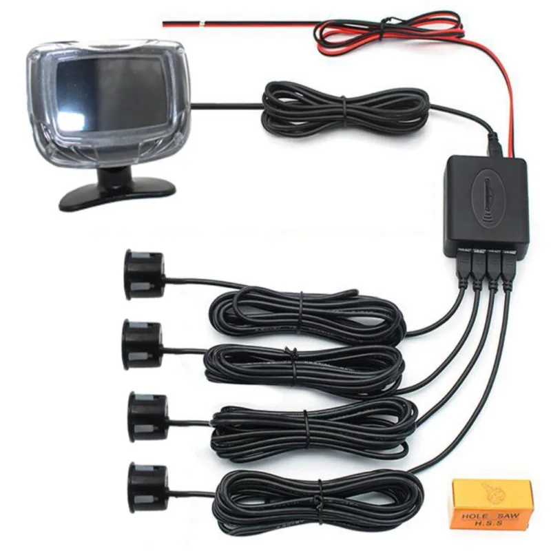 

Car LCD Rear 4 Reversing Parking Detector Radar Sensors System Radar Detectors for Cars