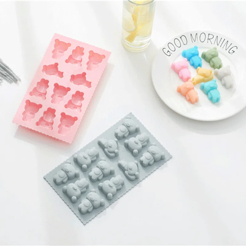 DIY Инструменты для украшения торта Медведь силиконовая форма шоколада помадные