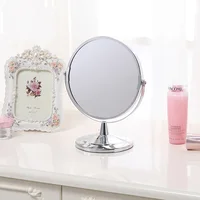 7in Vanity Mirror 2X Double-Face Magnifying Table Makeup Mirror Simple-style Mirror for Bedroom/bathroom/dormitory Beauty Mirror