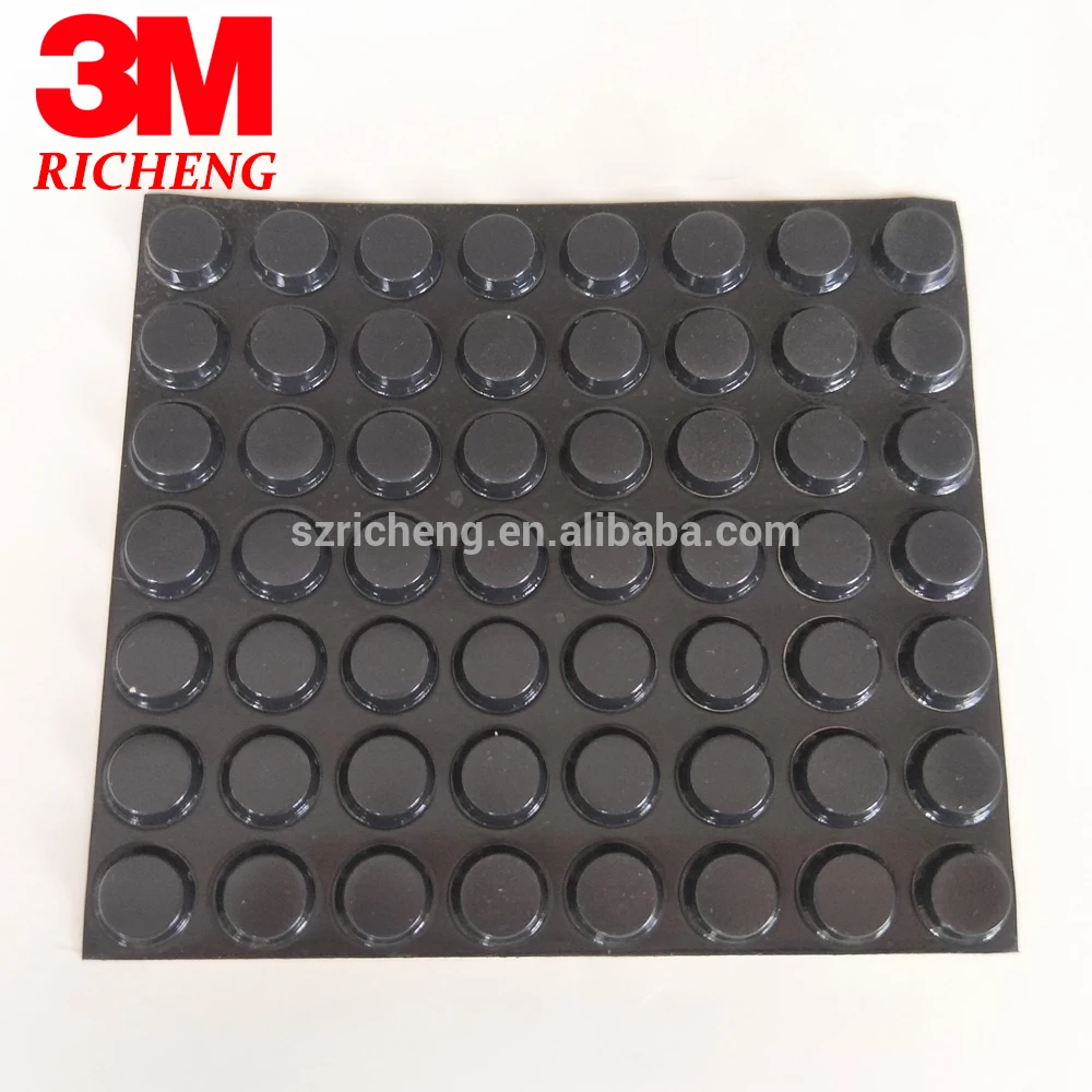 Противоскользящие и истираемые черные круглые клейкие резиновые проставки для