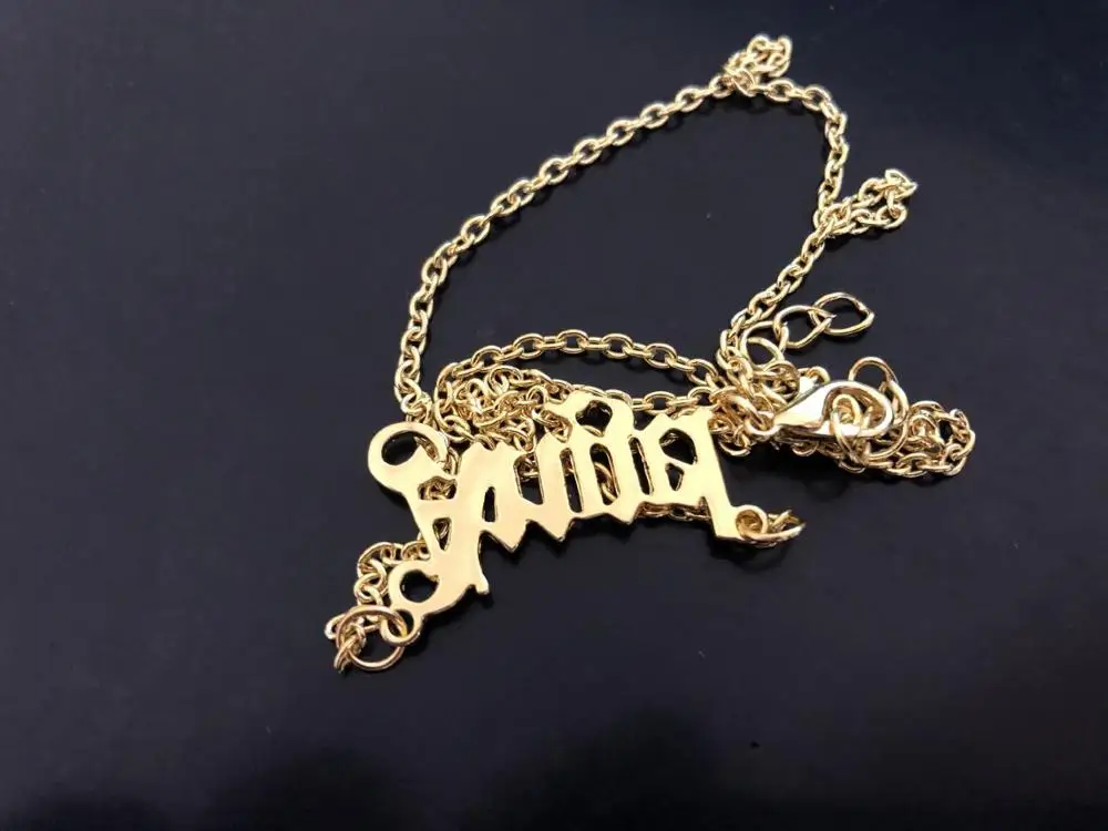 2020 золото цвет милый ангел буквы Подвески Сплав ожерелье для женщин девушек Femme |