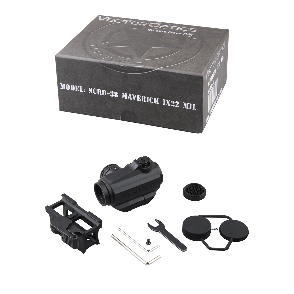 Коллиматорный прицел Vector Optics Maverick 1x22 MIL Red Dot QD 21 мм подходит для ружья 223 7 62 12ga и