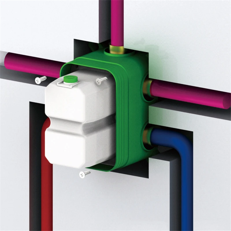 Скрытый термостатический душевой клапан из твердой латуни смеситель кран