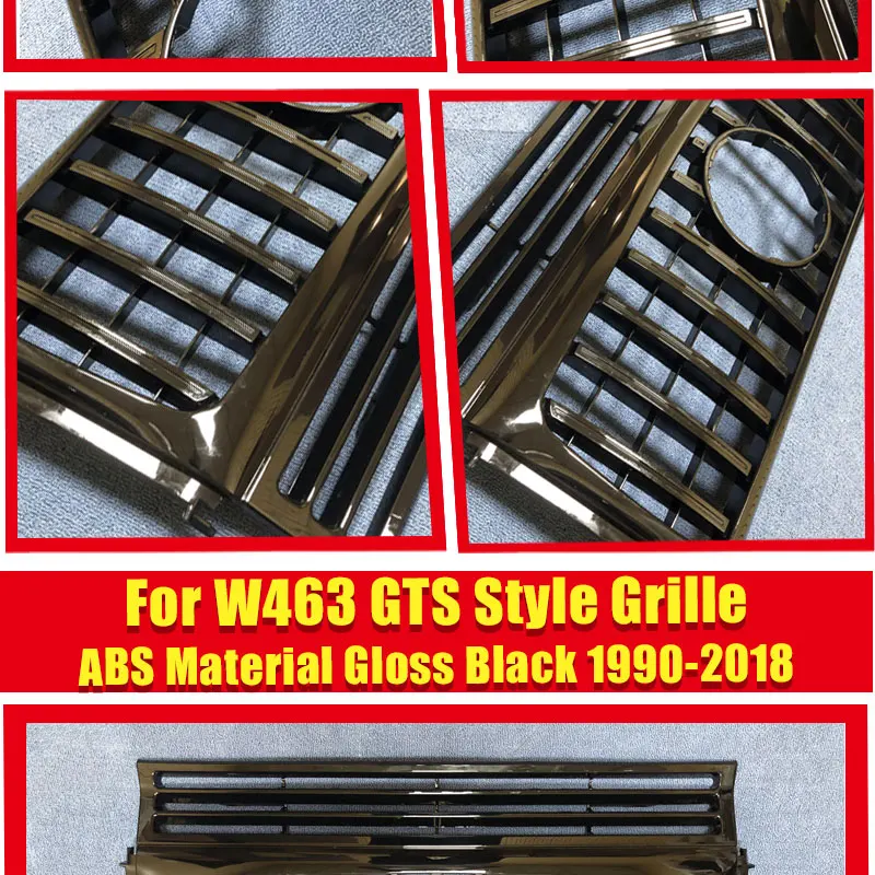 W463 решетка GT Grills подходит для MercedesMB G Class Sports G500 G550 1:1 замена Передняя решетка без знака ABS черный 1990
