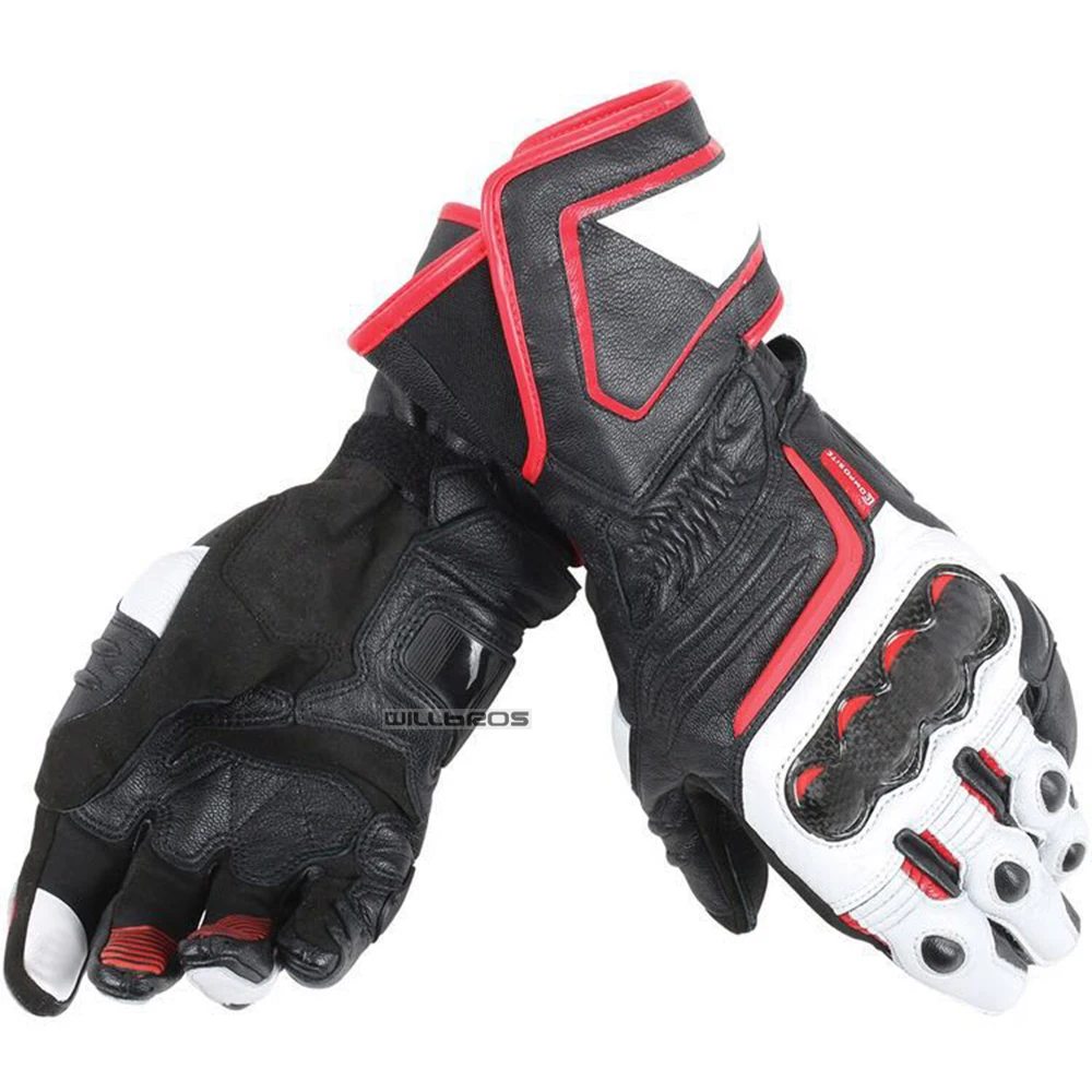

Black Leather Glove Dain Carbon D1 Motorcycle ATV Bike Off-road Motorsport Motocross Gloves