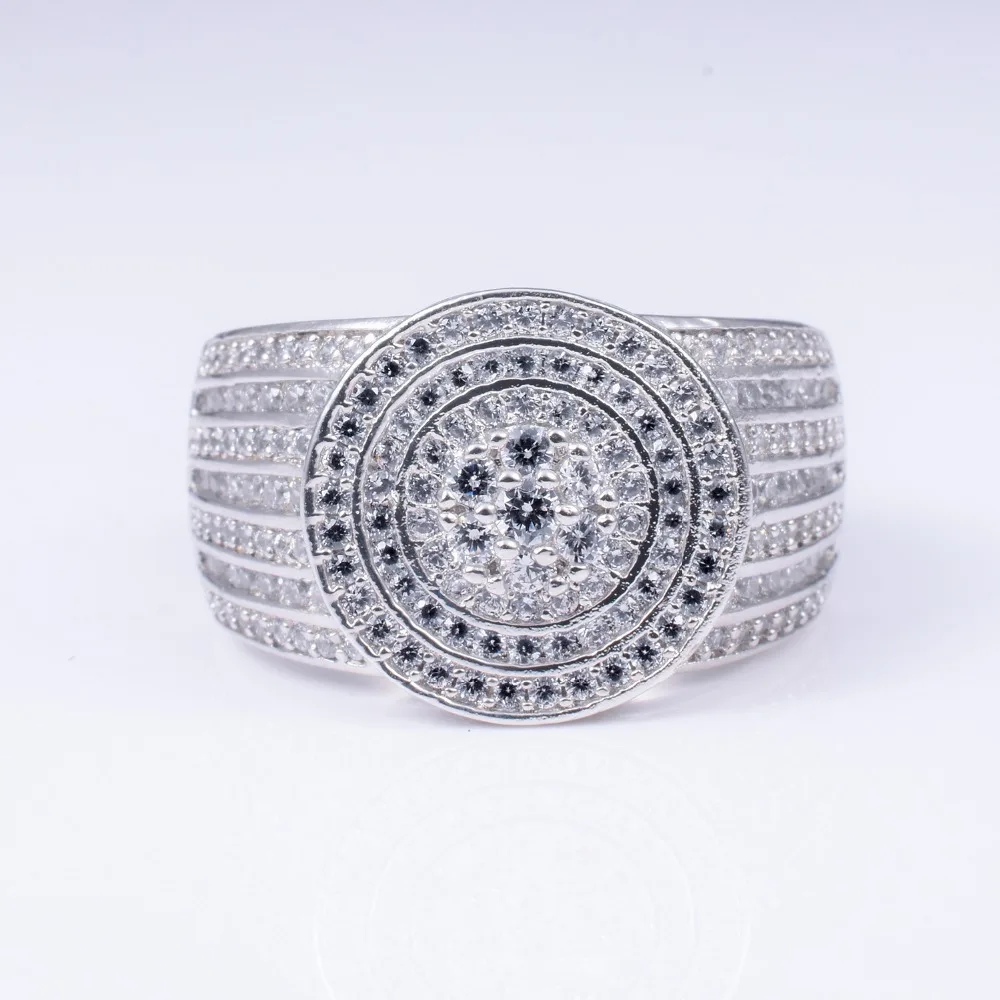 Женское и мужское кольцо из серебра 360 пробы с фианитом|sterling silver 925 ring|ring ringssilver ring |