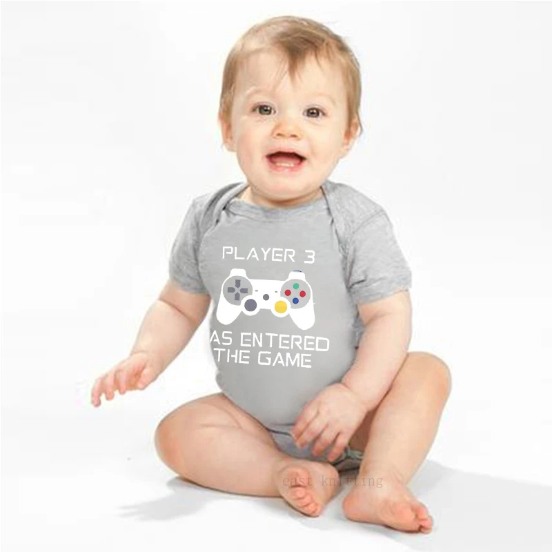 Летний комбинезон для новорожденных мальчиков и девочек с короткими рукавами