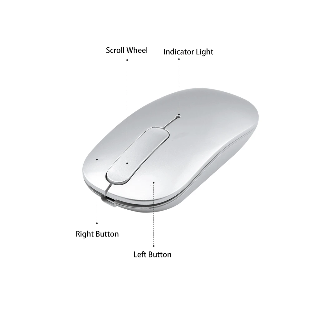 CHYI Беспроводная Bluetooth 4 0 оптическая Бесшумная компьютерная мышь перезаряжаемая