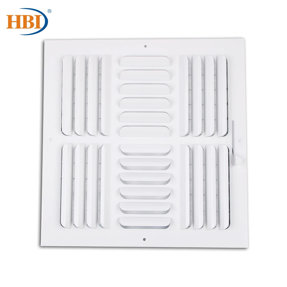

Вентиляционная решетка HBI 4-Way W12 "* H12", закругленная вентиляционная решетка, воздушный выпускной клапан, воздушный регистр, вентиляционное от...
