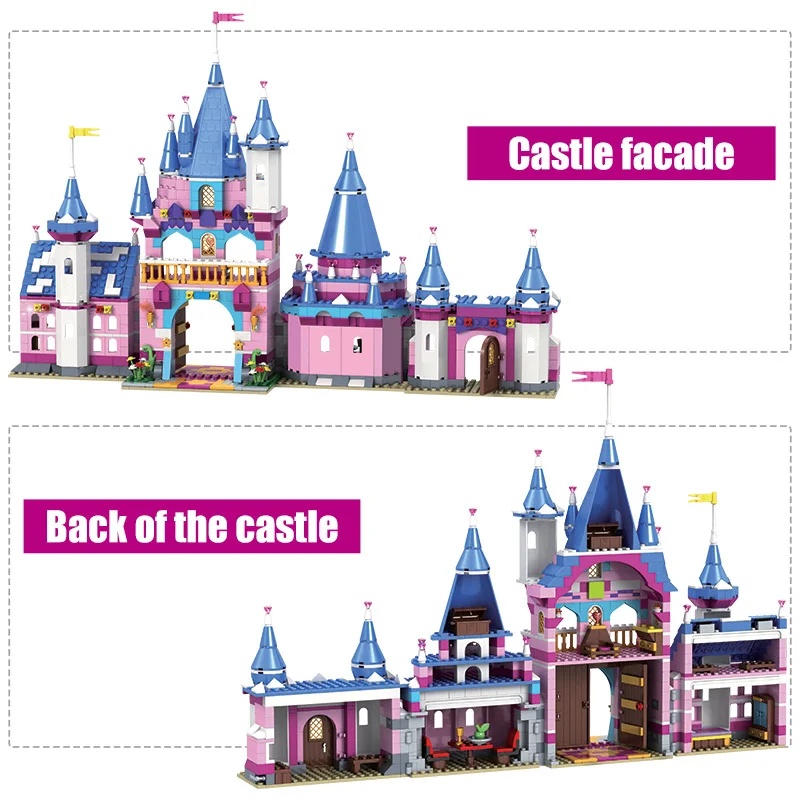 

938pcs DIY City Movie Snow White Castle Building Block Friends Girls Villa House Figures Gifts Bricks Toys for Girls