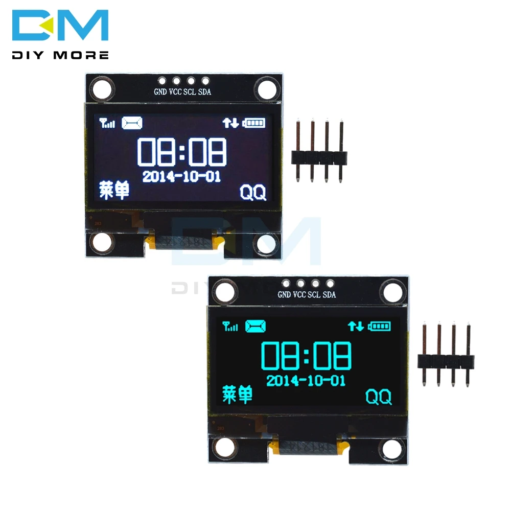 128x64 SSH1106 4PIN 1 3 &quot1 дюймов IIC I2C серийный цифровой OLED жк дисплей белый синий модуль